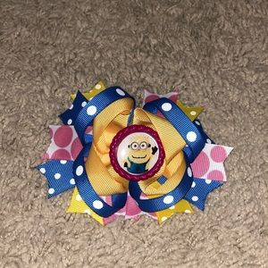 💙💛 Bottle Cap Hair Bow.